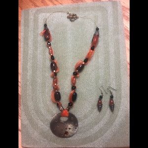 Handmade necklace and earrings